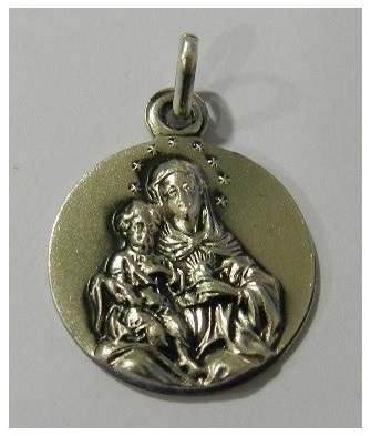 Médaille du coeur Immaculé de Marie - Argent - 17 mm