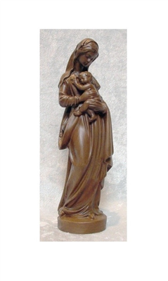 Statue de la très sainte Vierge Marie - Style Renaissance (Ton bois)