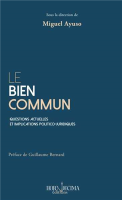 Le bien commun - Questions actuelles et implications politico-juridiques